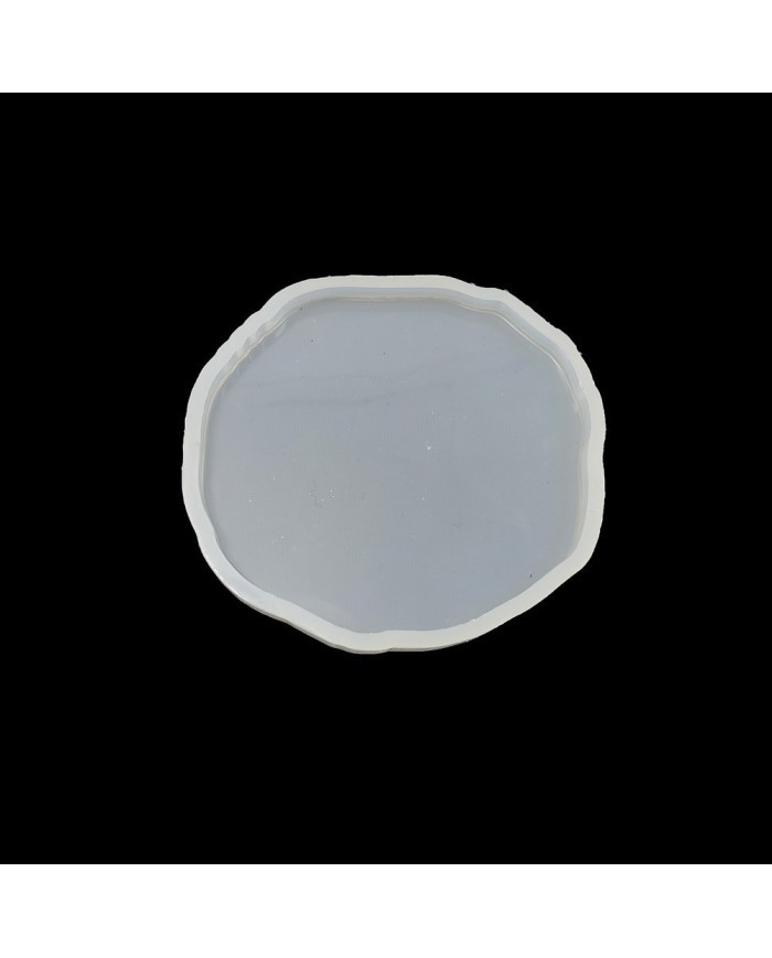 5 ADET - Dalgalı Oval - Bardak Altı Reçine Epoksi Kalıp - b12