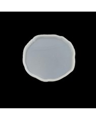 5 ADET - Dalgalı Oval - Bardak Altı Reçine Epoksi Kalıp - b12