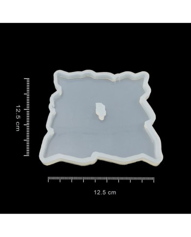 5 ADET Delikli Bardak Altı Reçine Epoksi Kalıp - Kare -B8