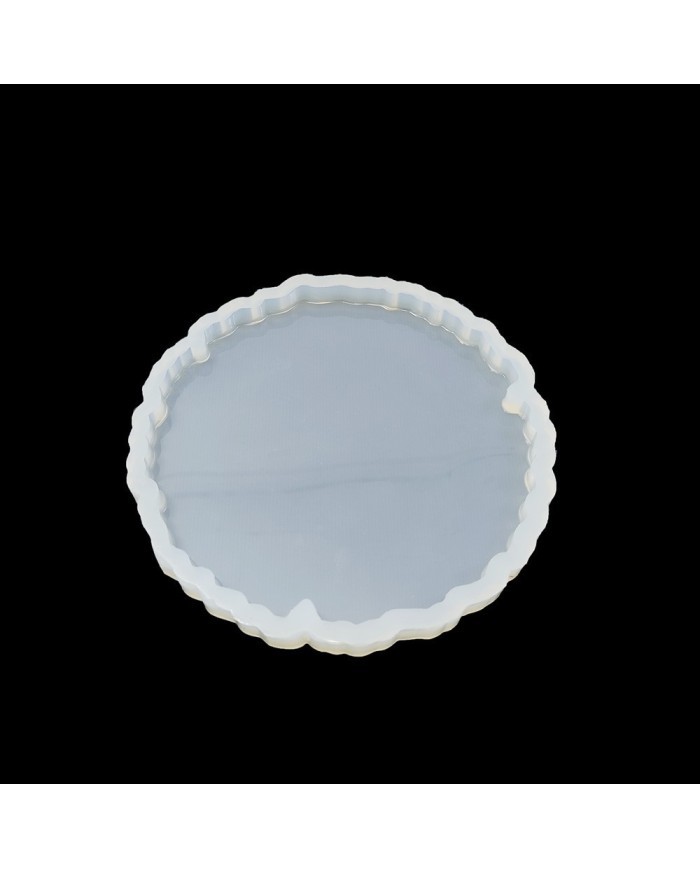 5 Adet Tırtıklı Yuvarlak Bardak Altı - Reçine Epoksi Kalıp - B1