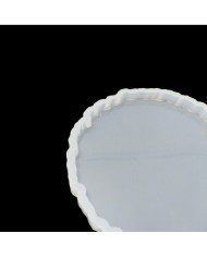 5 Adet Tırtıklı Yuvarlak Bardak Altı - Reçine Epoksi Kalıp - B1