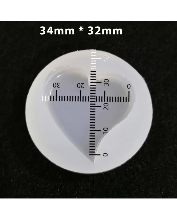 5 Adet Kıvrımlı Delikli Kalp - Reçine Epoksi Kalıp- E7