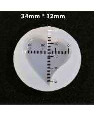 5 Adet Kıvrımlı Delikli Kalp - Reçine Epoksi Kalıp- E7