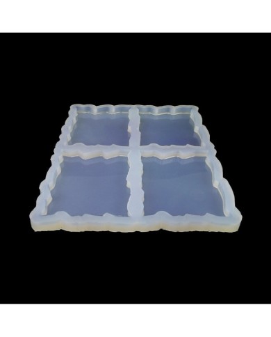 Dörtlü Dalgalı Dikdörtgen Reçine Epoksi Kalıbı - ÇM2