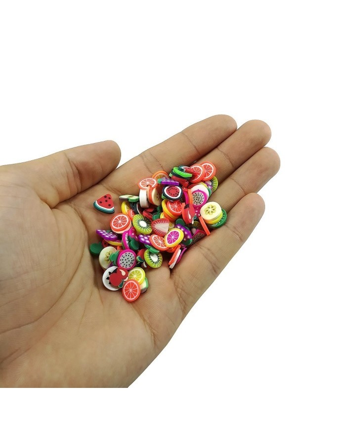 Mini Meyve Renkli Pul Paketi - 5 gram - Epoksi Süsleme Pulu - 10mm