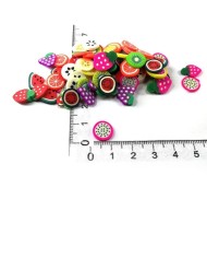 Mini Meyve Renkli Pul Paketi - 5 gram - Epoksi Süsleme Pulu - 10mm
