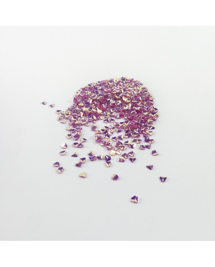 Üçgen Pul Kırığı - Parlak Pembe 10 gr