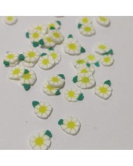 Beyaz Epoksi Süsleme Pulu Saplı Papatya - 5 gram