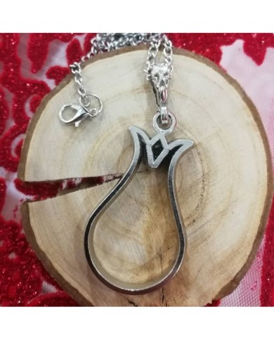 Lale Model Tek Kulplu Reçine Metal Kolye Ucu Renk Seçmeli