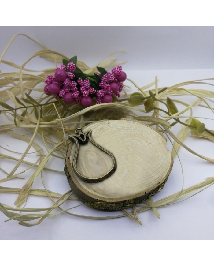 Lale Model Tek Kulplu Reçine Metal Kolye Ucu Renk Seçmeli