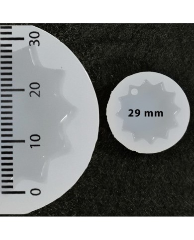 5 Adet - Güneş Kolye Reçine Epoksi Kalıp-delikli - E23