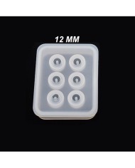 10adet - Reçine  Epoksi silikon Boncuk Kalıbı -12mm-Kod:161