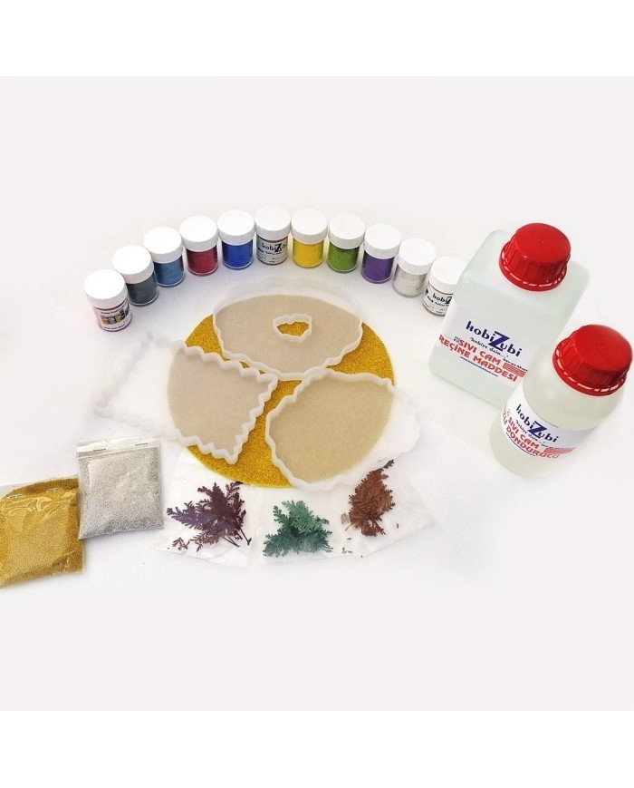 Reçine Epoksi Seti -  Bardak Altları (375ml reçine) - 32,33,251