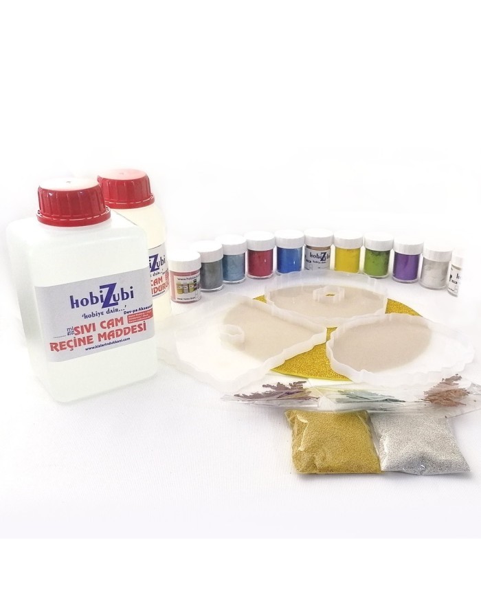 Reçine Epoksi Seti -  Bardak Altları (750ml reçine) - 32,33,251