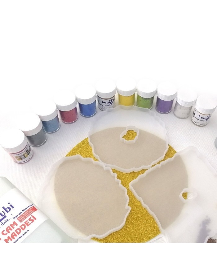 Reçine Epoksi Seti -  Bardak Altları (750ml reçine) - 32,33,251