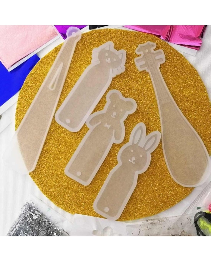 Reçine Epoksi Seti - 5 Adet Kitap Ayracı Kalıbı (375ml Reçine)- 151.152.153.351.352