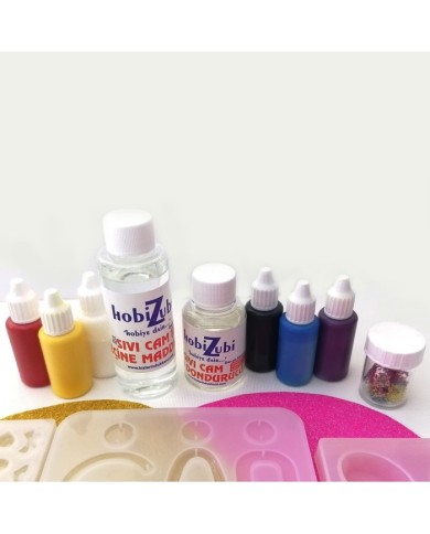 Reçine Epoksi Kolye Seti - (150ml reçine) - 212,82,126,127