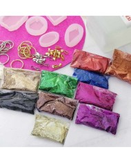 Reçine Epoksi Seti - Anahtarlık Kalıpları (375ml reçine) - E13.E1.E15.A20.A11