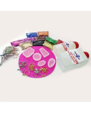 Reçine Epoksi Seti - Anahtarlık Kalıpları (750ml reçine) - E15.A3.A11.E12.417