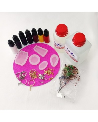 Reçine Epoksi Seti - Anahtarlık Kalıpları (750ml reçine) - E15.A3.A11.E12.417