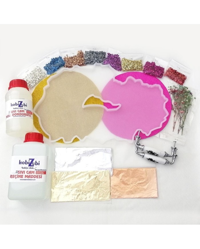 Reçine Epoksi Tepsi Seti - (750ml reçine) - 341