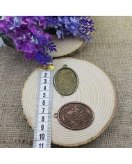 Kolye Ucu - Kenarı Tırtıklı Oval Eskitme