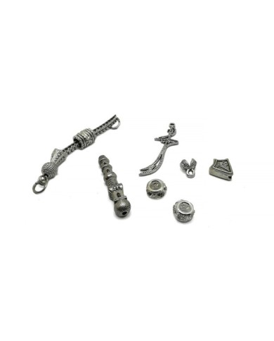 Tesbih Seti Gümüş Kılıç Figürü Model - 1 Set