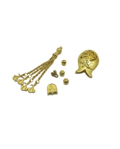 Tesbih Seti Gold Orkide Figürü Model - 1 Set