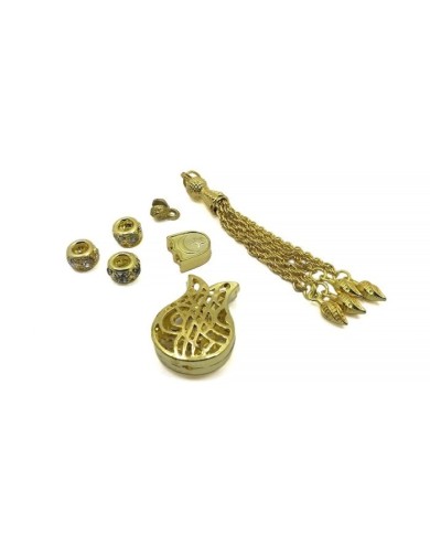 Tesbih Seti Gold Orkide Figürü Model - 1 Set