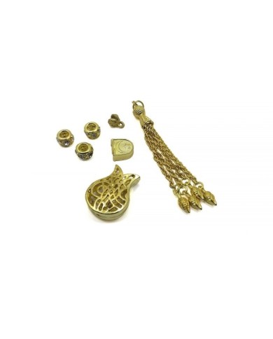 Tesbih Seti Gold Orkide Figürü Model - 1 Set