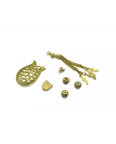 Tesbih Seti Gold Orkide Figürü Model - 1 Set