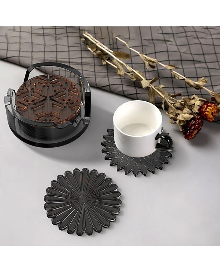 Bardak Altı Reçine Epoksi Kalıp - Desenli Yuvarlak -Kod:1001