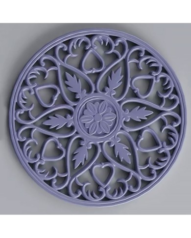 Bardak Altı Reçine Epoksi Kalıp - Nihale -  Çiçek Motifli - 1005