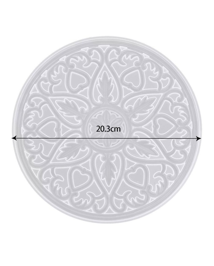 Bardak Altı Reçine Epoksi Kalıp - Nihale -  Çiçek Motifli - 1005