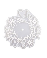 Reçine Epoksi Kalıp - Motifli Saat Kalıbı - 32x34 cm - 1003