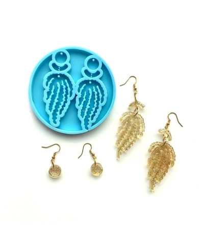 Reçine Epoksi Kalıp - Kolye Küpe Ucu - 8x3 cm -Kod:995