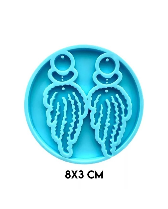 Reçine Epoksi Kalıp - Kolye Küpe Ucu - 8x3 cm -Kod:995