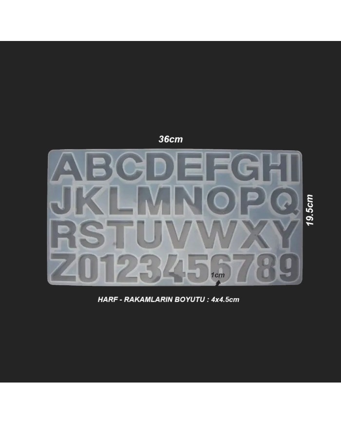 5 Adet Harf Reçine Epoksi Kalıbı -Kod:220