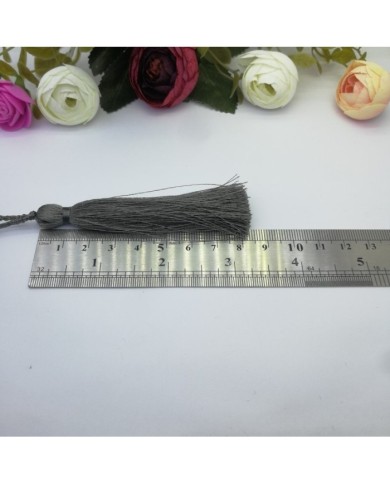 10 Adet - 7-8 cm İpek Püskül - koyu gri