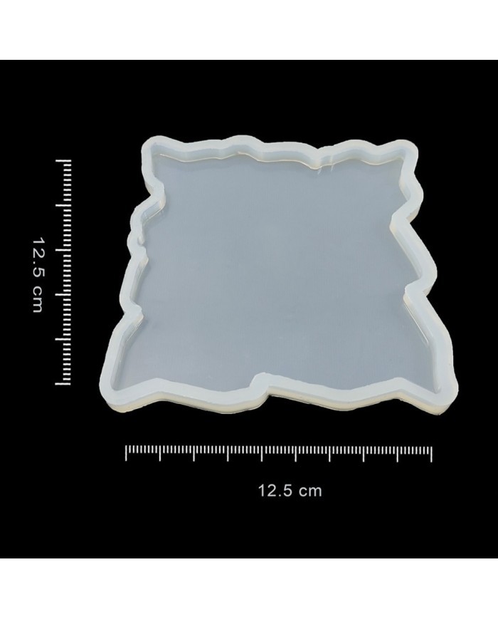 Bardak Altı Reçine Epoksi Kalıp - Dalgalı Kare Model - B7