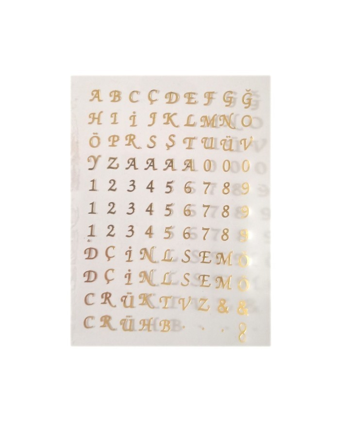 Epoksi Asetat  Harf -Gold - 5 Adet