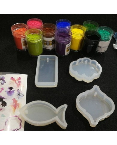 Anahtarlık ve Takı Reçine Epoksi Seti - Boya Seçmeli  - A04