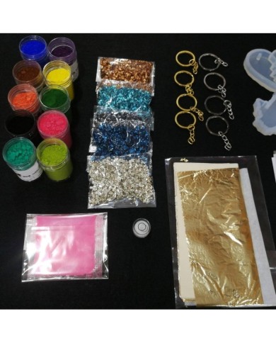 Anahtarlık ve Takı Reçine Epoksi Seti - Boya Seçmeli  - A09