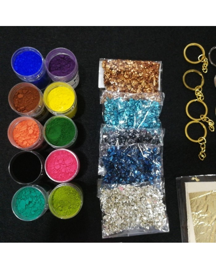 Anahtarlık ve Takı Reçine Epoksi Seti - Boya Seçmeli  - A09