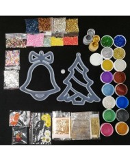 Yılbaşı Süsleme Reçine Epoksi Seti - Boya Seçmeli  - A130