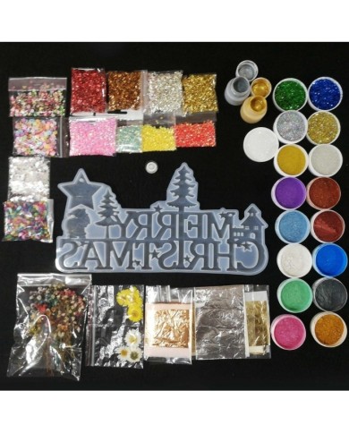 Yılbaşı Merry Chrıstmas Reçine Epoksi Seti - Boya Seçmeli  - A132