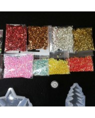 Yılbaşı Merry Chrıstmas Reçine Epoksi Seti - Boya Seçmeli  - A132