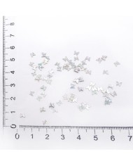 Mini Kelebek Gümüş Pul Paketi - 5 gram - Epoksi Süsleme Pulu