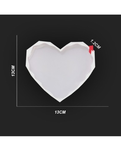 Köşeli Kalp Şeklinde  Reçine Epoksi,Mum,Sabun Kalıbı-Kod:31