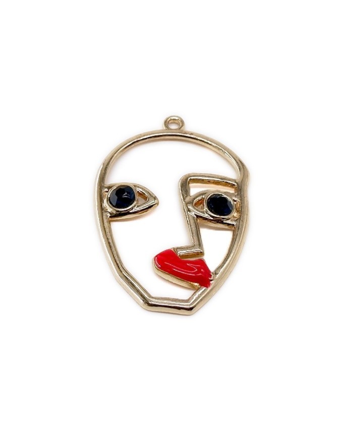 Kadın Sureti Makyaj - Kolye Ucu - 1 adet